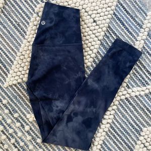 Lululemon Align High-Rise Pant 25”, size 2, Diamond Dye Asphalt Grey True Navy
